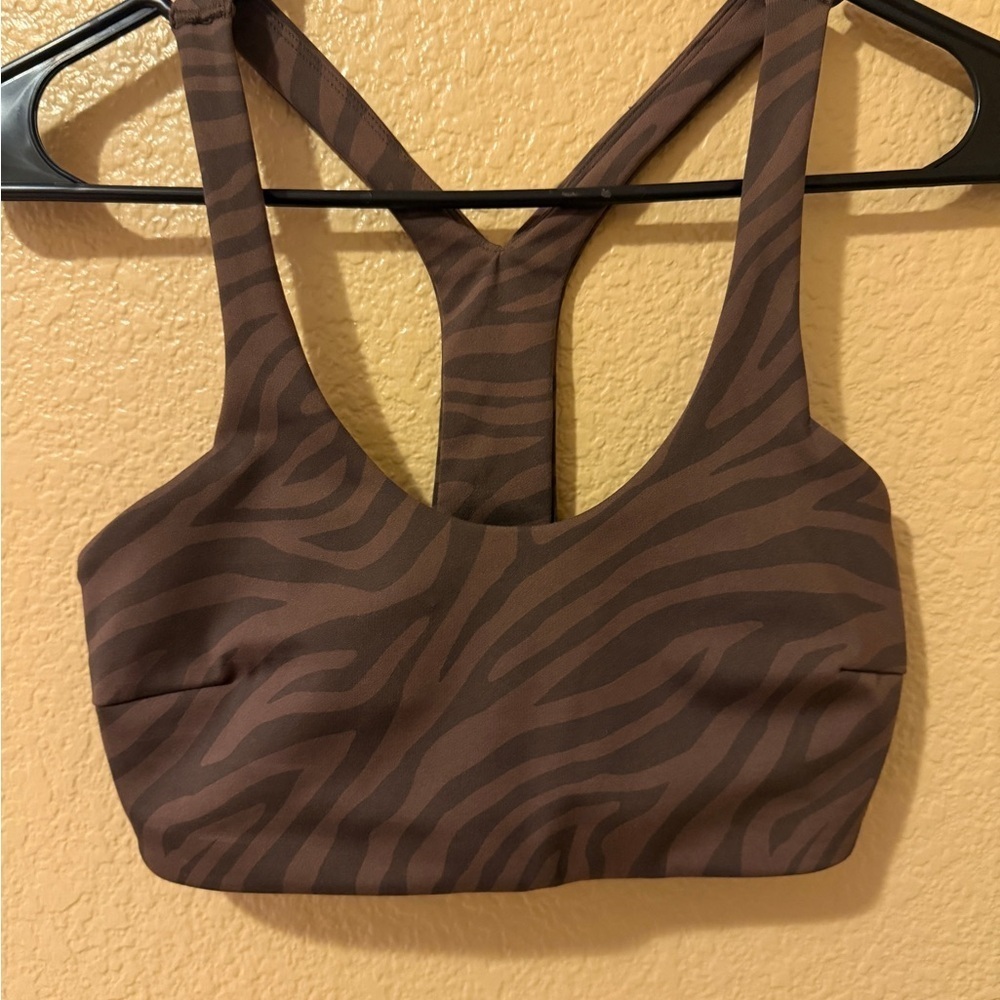 All in Motion Chocolate Zebra Sports Bra